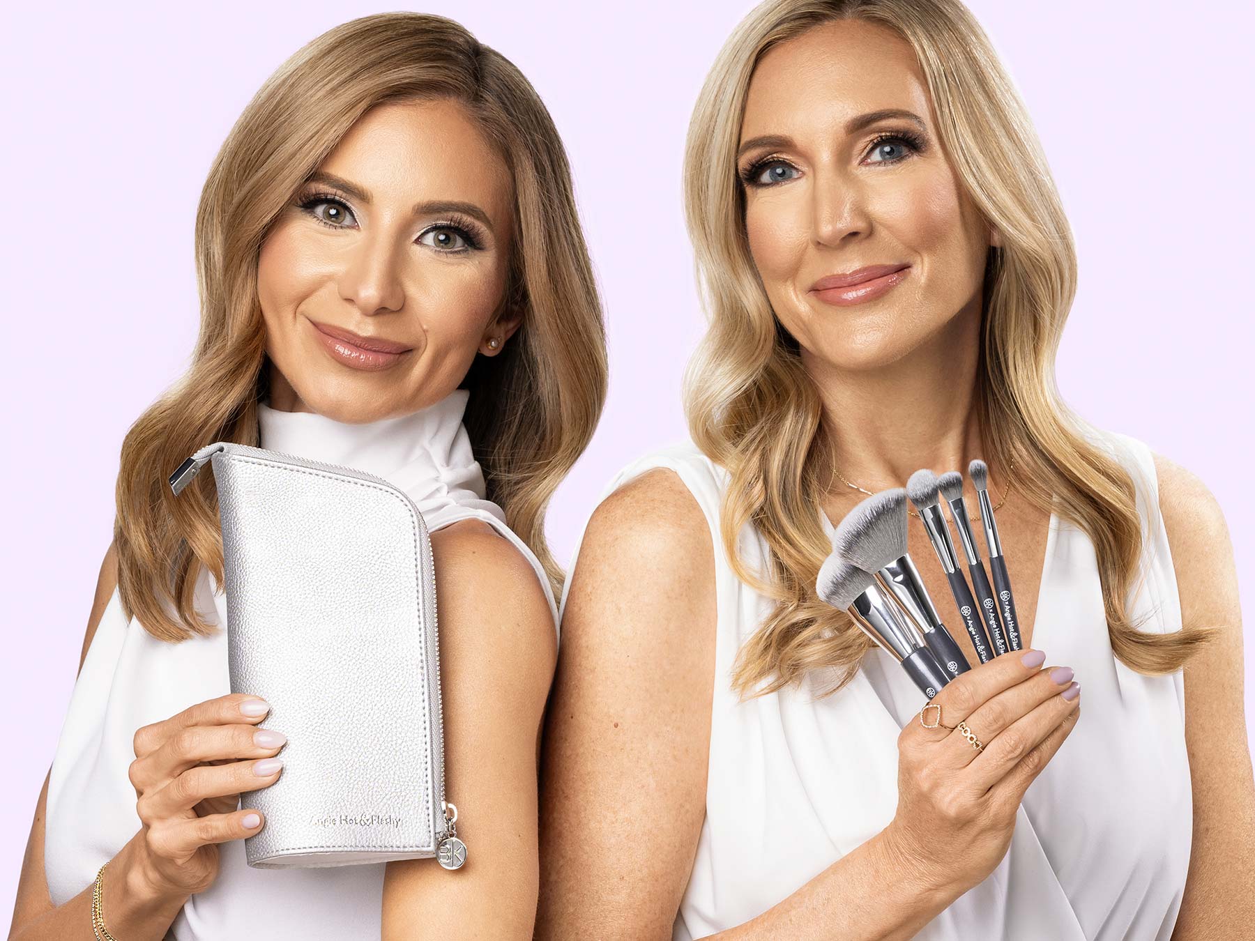 Angie Hot & Flashy Travel Brush Set with Pouch - Image 4