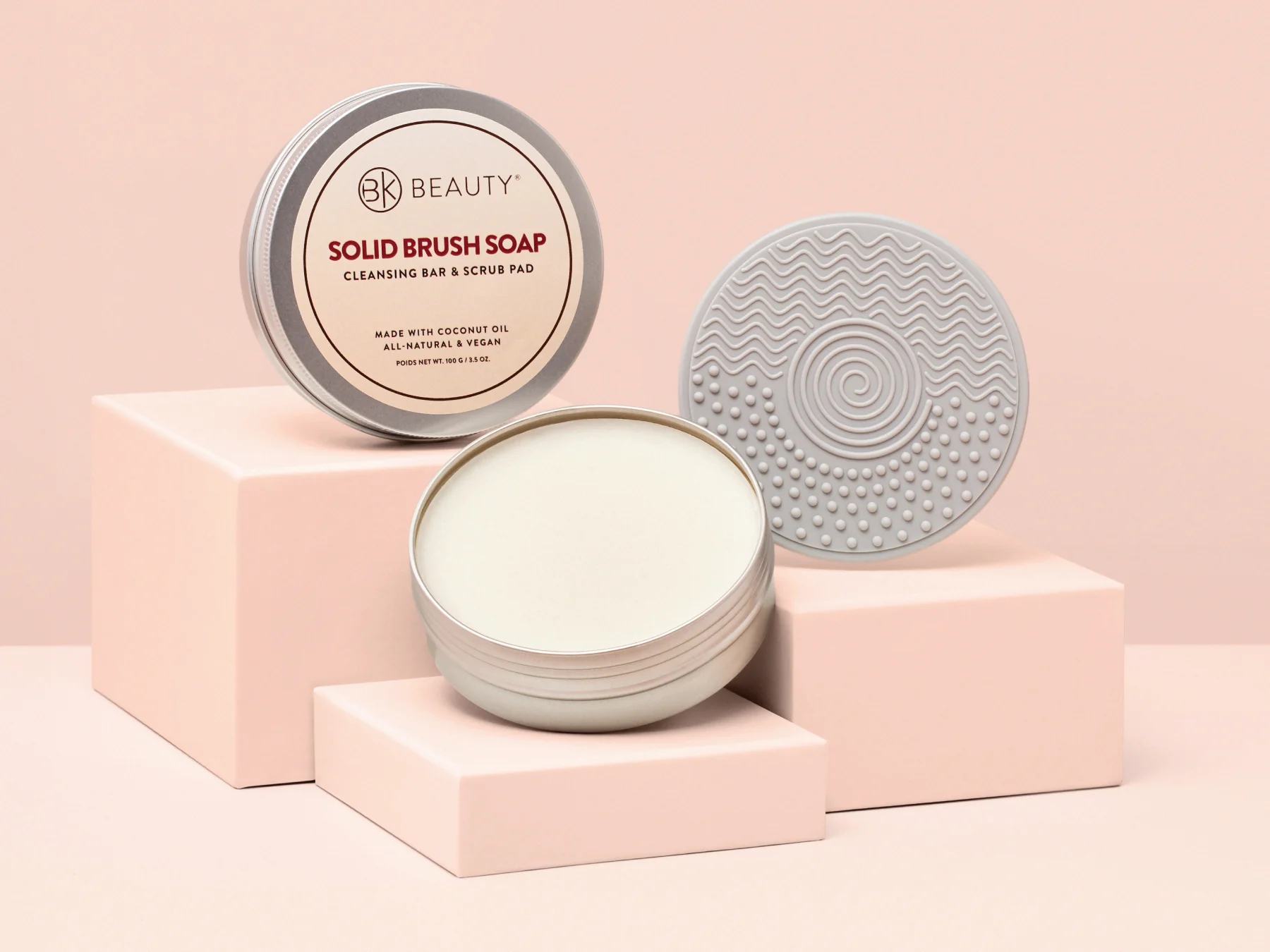 Solid Brush Soap with Cleaning Pad - Image 3