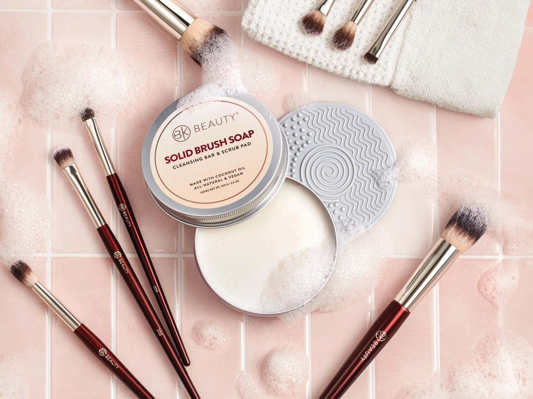 Solid Brush Soap with Cleaning Pad - Image 5