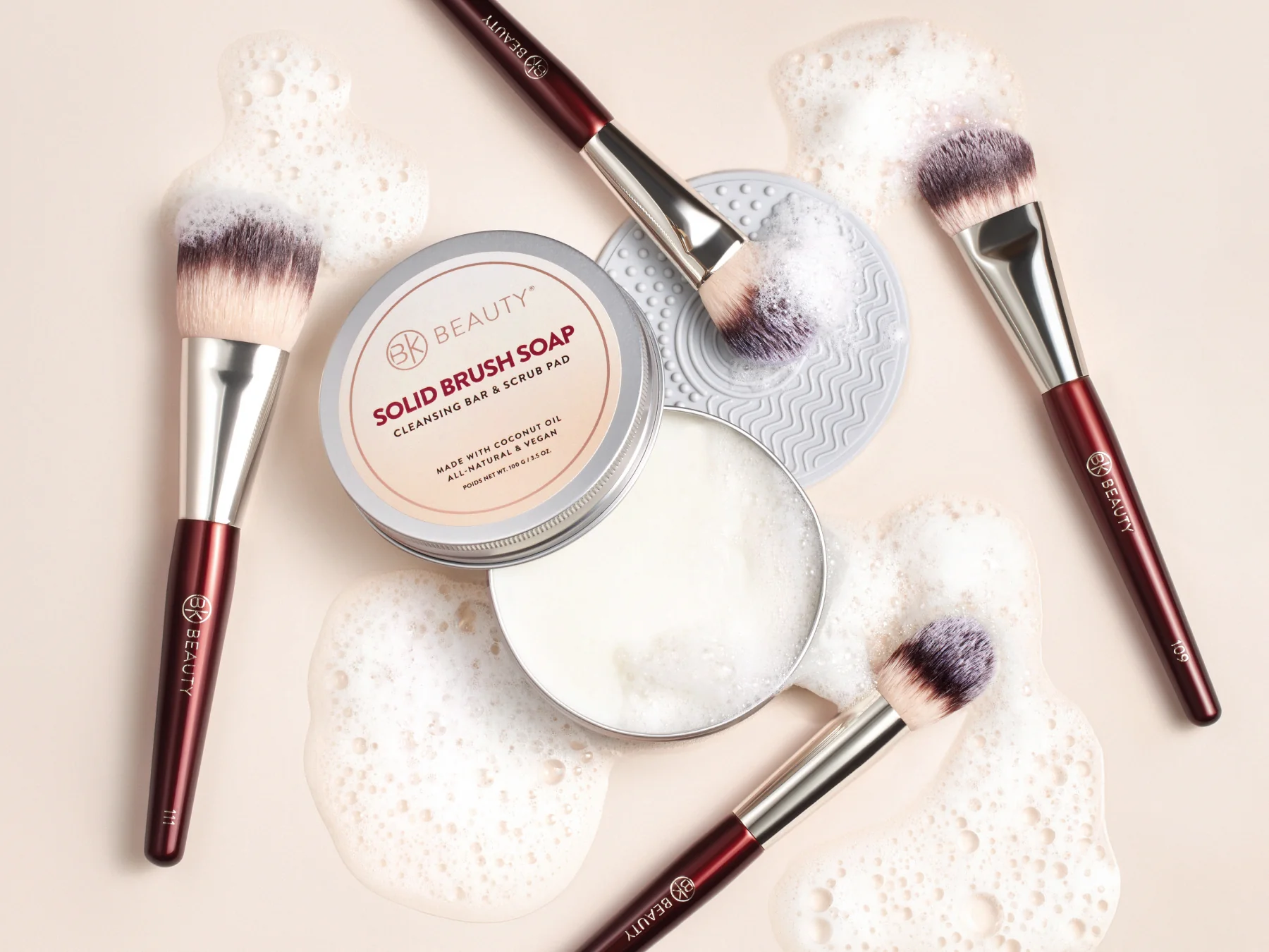 Solid Brush Soap with Cleaning Pad - Image 6