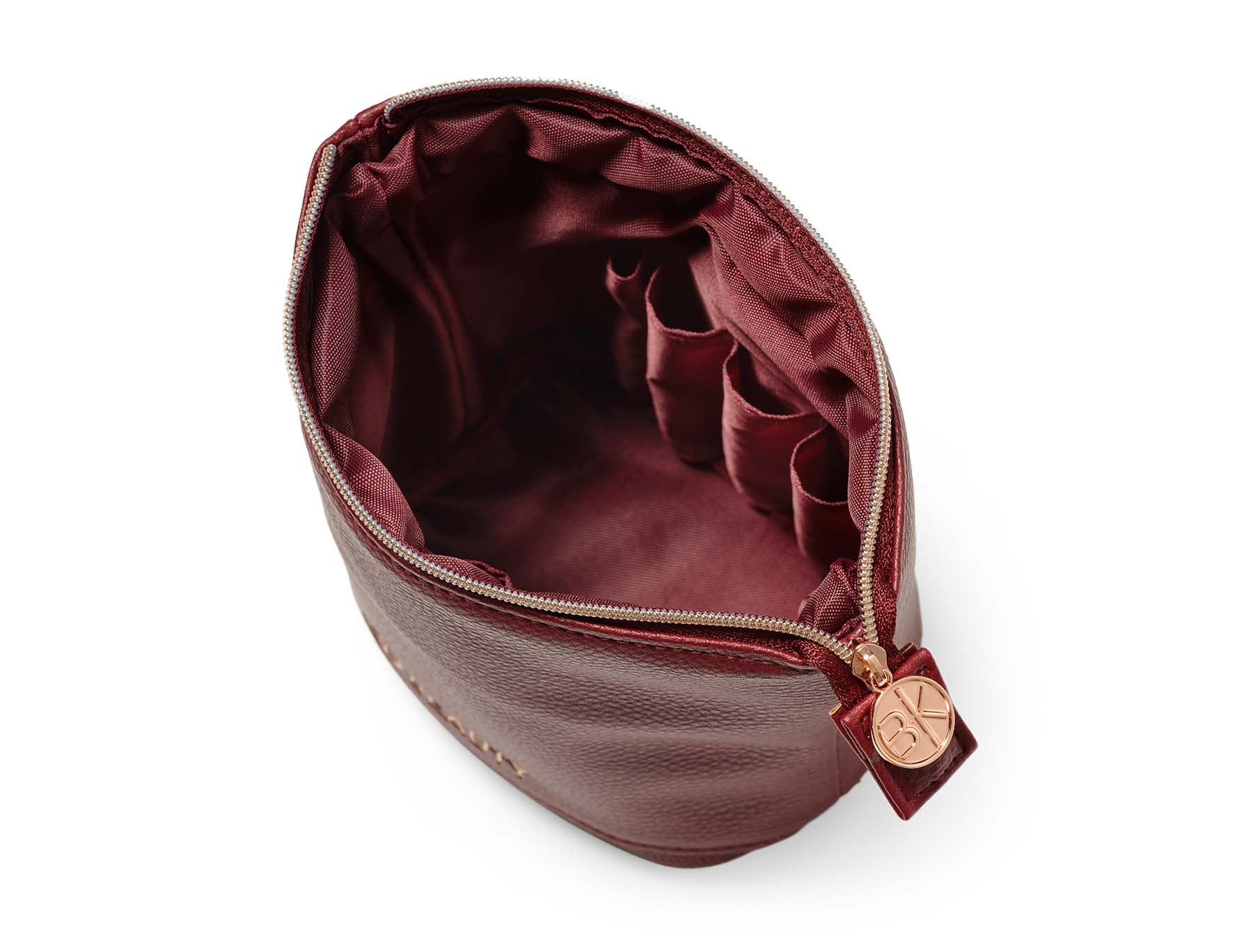 Standup Brush Holder & Travel Makeup Bag - Burgundy - Image 4